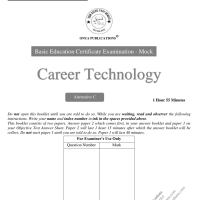 BECE Mock | Career Technology Quotation Papers